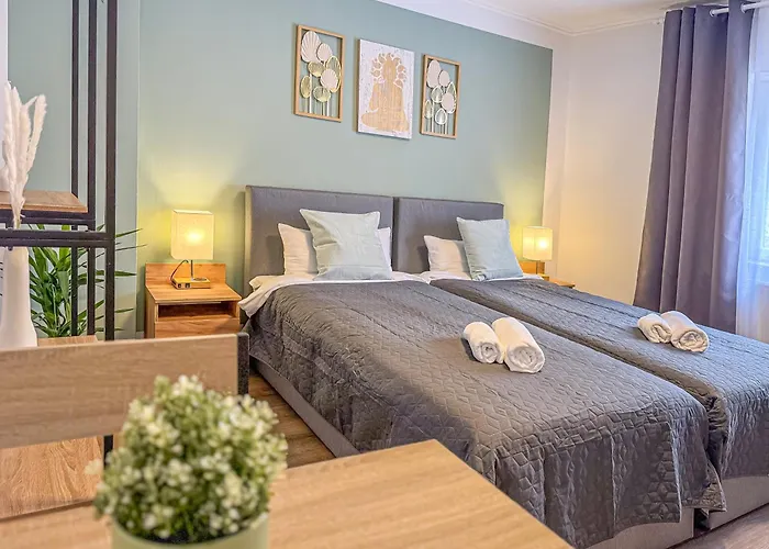 Immostay M#4 Ferien- Apartment, Wifi & Parken, Boxspring-Betten